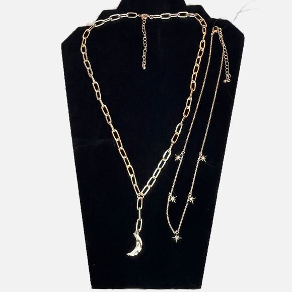 Nasty Gal Recycled Moonlight Dual Layered Necklace Set - Picture 6 of 7